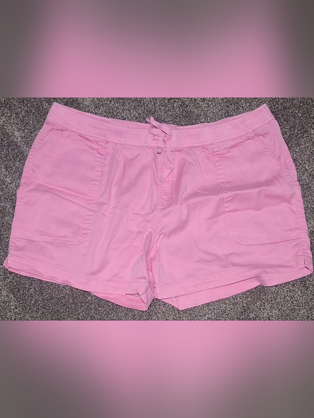 XL Euc Buffalo David Bitton Light Pink Drawstring Cargo Shorts